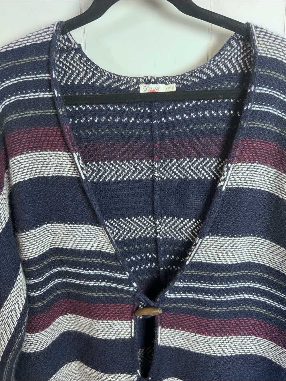Faherty Wool Cashmere Denver Cardigan Coastal Boho Artsy XS/S - Picture 6 of 16